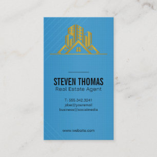 Carte De Visite Logo de l'or immobilier Propriétés
