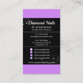 Carte De Visite Logo de losange de l'artiste ongle parties scintil (Dos)