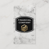 Carte De Visite Logo de l'ours à bille Gold Graph | Marbre (Devant)
