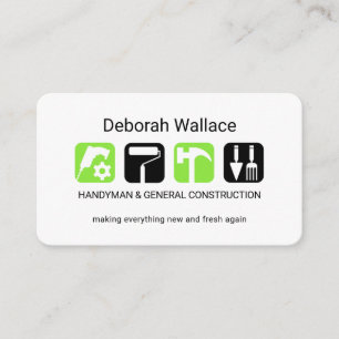 Carte De Visite Logo de l'outil de réparation pour bricoleur créat