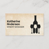 Carte De Visite Logo de lunettes de bouteille | Collection de vins (Devant)