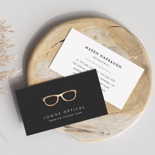 Carte De Visite Logo de lunettes Faux en cuivre