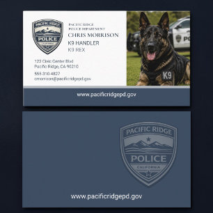 Carte De Visite Logo de l'unité cynophile de la police