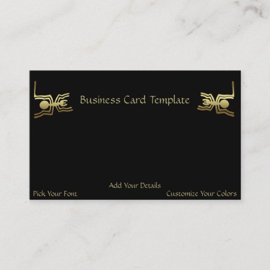 Carte De Visite Logo de lutte antiparasitaire - Araignée d'insecte (Devant)