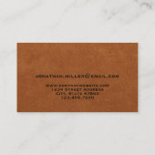 Carte De Visite Logo de luxe Gold Initial Sable Cuir (Dos)