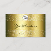 Carte De Visite Logo de luxe Gold Sparkly Parties scintillant Star (Devant)