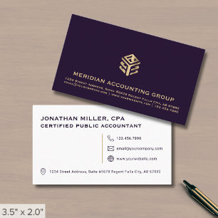 Carte De Visite Logo de luxe professionnel simple