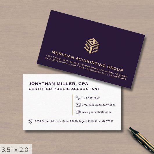 Carte De Visite Logo de luxe professionnel simple