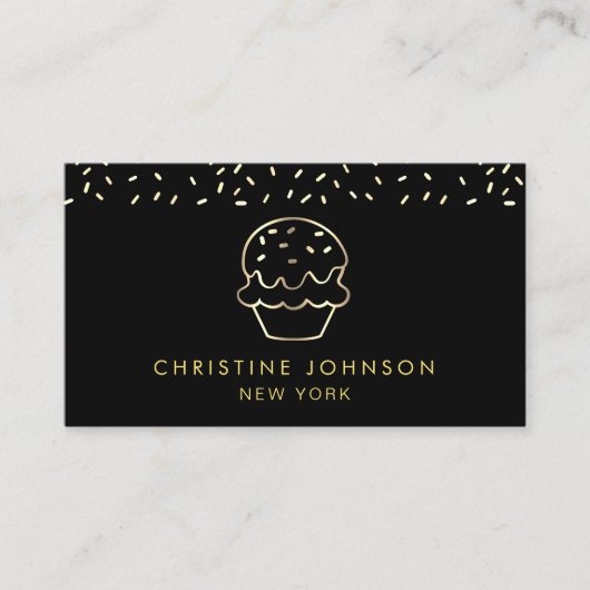 Carte De Visite logo de magasin de bonbons (Devant)