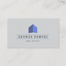 Logo de maison abstrait bleu moderne Realtor Ash n