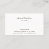 Carte De Visite Logo de maison de diamant en or professionnel (Dos)