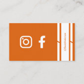 Carte De Visite Logo de maison moderne Code QR des médias sociaux (Dos)
