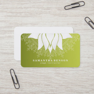 Carte De Visite Logo de mandala de fleur de lotus élégant pour pro