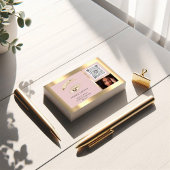 Carte De Visite Logo de maquillage Brown de l'Eyelash Brow Qr Code