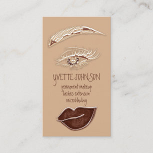 Carte De Visite Logo de maquillage Brows Logo QRCode Logo Eyelash