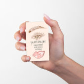 Carte De Visite Logo de maquillage Brows QRCode Poudre Lip océan E