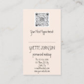 Carte De Visite Logo de maquillage Brows QRCode Poudre Lip Or cuiv (Dos)