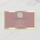 Carte De Visite Logo de maquillage Eyelash Brow Code Qr Rose Gold  (Dos)