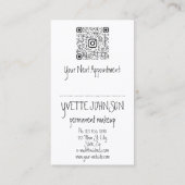 Carte De Visite Logo de maquillage Eyelash Brow QRCode Lip Hologra (Dos)