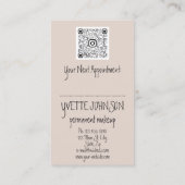 Carte De Visite Logo de maquillage Eyelash Brow Rose de lèvres QRC (Dos)