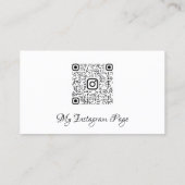 Carte De Visite Logo de maquillage microlame QrCode Brown (Dos)