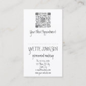 Carte De Visite Logo de maquillage permanent Lash Brow QR Gold Kis (Dos)