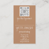 Carte De Visite Logo de maquillage permanent Lash Brow QRCode Gold (Dos)