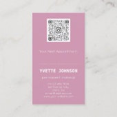 Carte De Visite Logo de maquillage permanent Lash Brows Rose de lè (Dos)