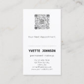 Carte De Visite Logo de maquillage permanent Parties scintillant d (Dos)