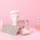 Carte De Visite Logo de maquillage professionnel Gold Confetti Che