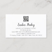 Carte De Visite Logo de maquillage rose à microlames (Dos)