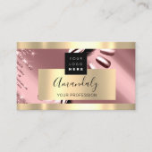 Carte De Visite Logo de maquillage Studio Nails Professionnel Rose (Devant)