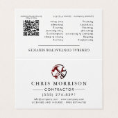Carte De Visite Logo de marketing pour l'entreprise de constructio (Extérieur déplié)