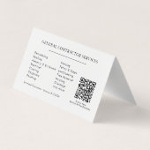 Carte De Visite Logo de marketing pour l'entreprise de constructio (Dos)
