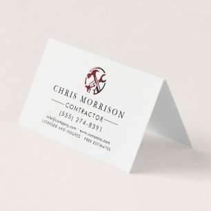 Carte De Visite Logo de marketing pour l'entreprise de constructio