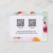 Carte De Visite Logo de marque Abstrait Art Small Business (Dos)