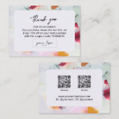 Carte De Visite Logo de marque Abstrait Art Small Business (Devant / Derrière)