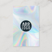 Carte De Visite Logo de Marque Moderne et Code QR Holographique (Dos)