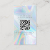 Carte De Visite Logo de marque moderne et code QR holographique (Devant)