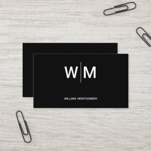 Carte De Visite Logo de marque noire Entreprise