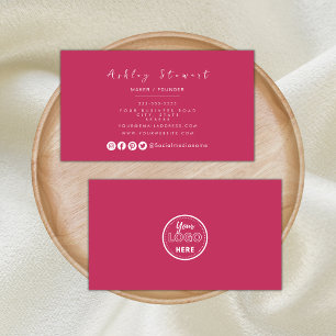 Carte De Visite Logo de marque professionnelle minimaliste Hot Pin