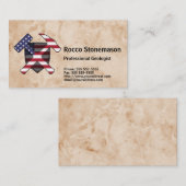 Carte De Visite Logo de marteau de la roche du géologue avec le (Devant / Derrière)