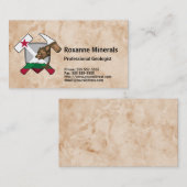 Carte De Visite Logo de marteau de la roche du géologue avec le (Devant / Derrière)