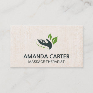 Carte De Visite Logo de massage des mains Médecine holistique