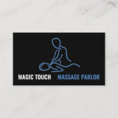 Carte De Visite Logo de massage, massothérapeute (Devant)