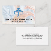 Carte De Visite Logo de médecine de la santé | Session Acupuncture (Devant / Derrière)
