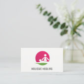 Carte De Visite Logo de médecine holistique | Massage (Debout devant)