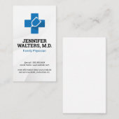 Carte De Visite Logo de médecine stéthoscope | Docteur Médicale (Devant / Derrière)