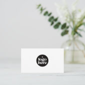 Carte De Visite Logo de médias sociaux à code QR minimal blanc (Debout devant)