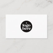 Carte De Visite Logo de médias sociaux à code QR minimal blanc (Devant)